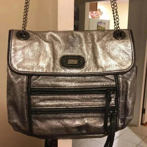 Rafe New York silver leather pocketbook
